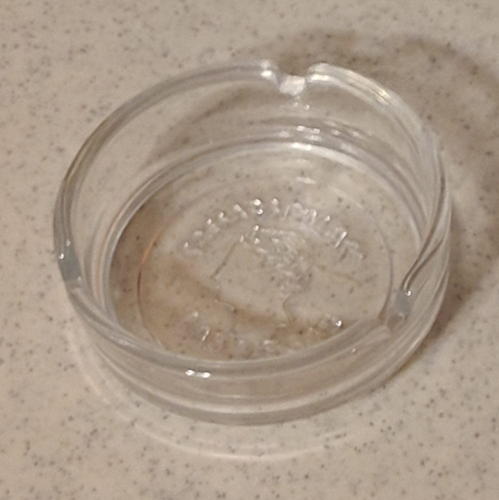 Clear Glass Ashtray Vintage Collectible Las Vegas